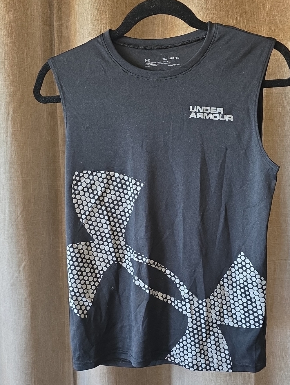Under Armour Youth Graphic Tank Top Black & White Size Y XL